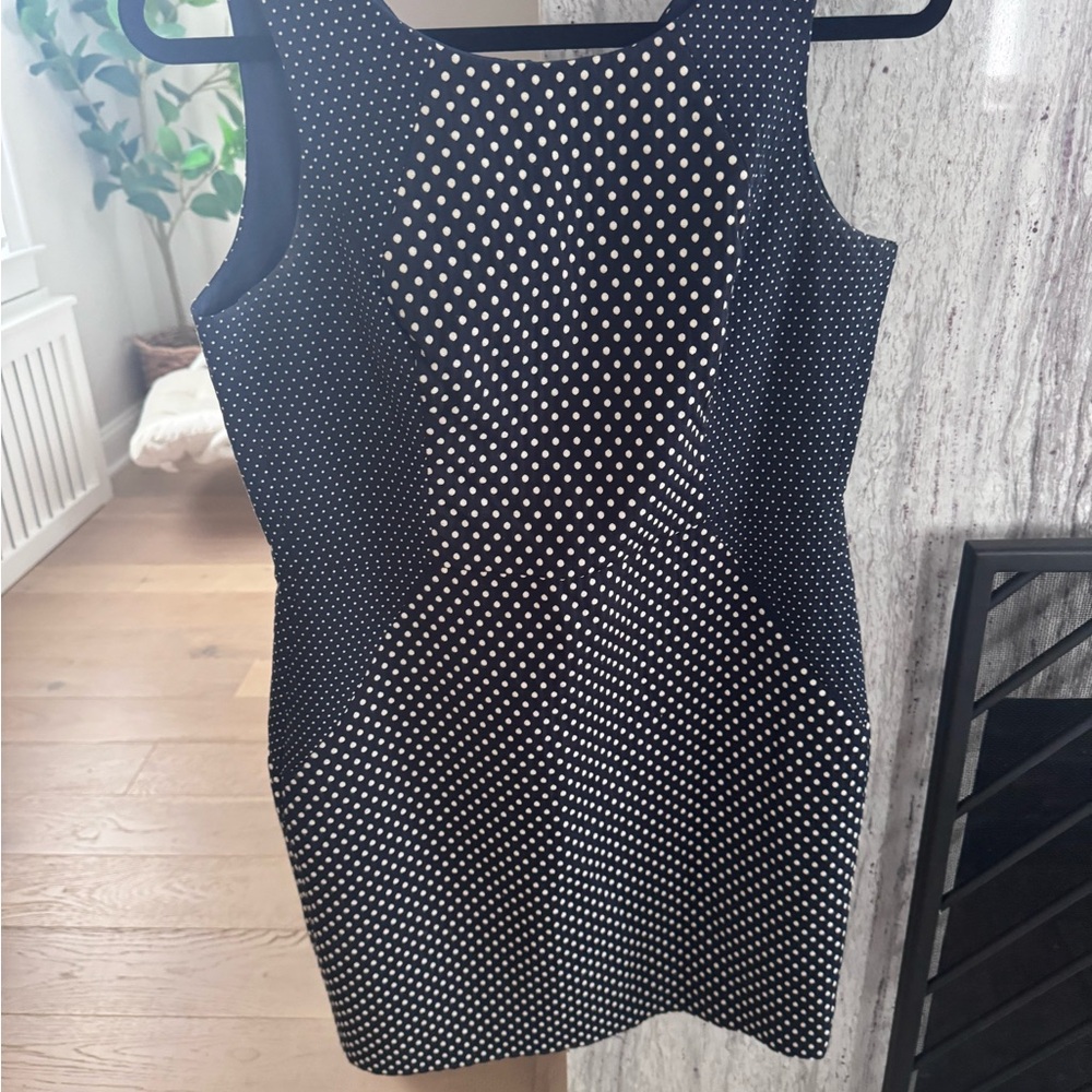 Banana Republic Black and White Polka Dot Mini Dress